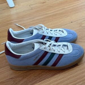 Adidas Gazelle Men's White and Burgundy Sneakers